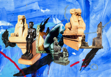 Collages titled "Erkenntnis Stufe 1" by Sebastian Herrling, Original Artwork, Collages