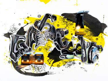 Collagen mit dem Titel "GASCHIE 05 Nike Air…" von Sebastian Herrling, Original-Kunstwerk, Collagen
