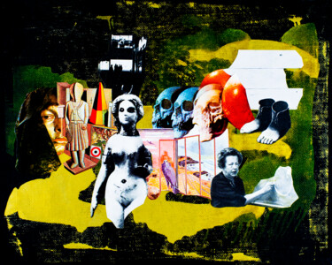 Collages titled "Zeichen und Symbole…" by Sebastian Herrling, Original Artwork, Collages