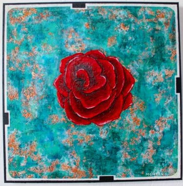 Painting titled "Oxyde de Rose" by Sebastian Montes, Original Artwork, Acrylic