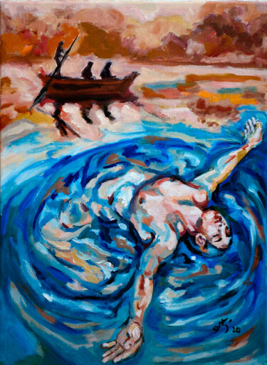 Pintura titulada "Ensueño acuatico" por Sebastian Moreno Coronel, Obra de arte original, Oleo