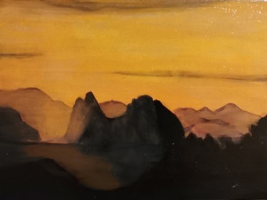Malerei mit dem Titel "le desert" von Sebastian Ponchaut (sterton), Original-Kunstwerk, Öl