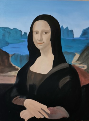 Painting titled "Mona 3" by Sebastian Ponchaut (sterton), Original Artwork, Oil