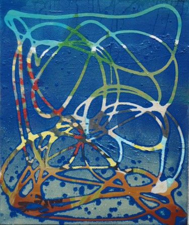 Malerei mit dem Titel "L ocean" von Sebastian Ponchaut (sterton), Original-Kunstwerk, Sprühfarbe
