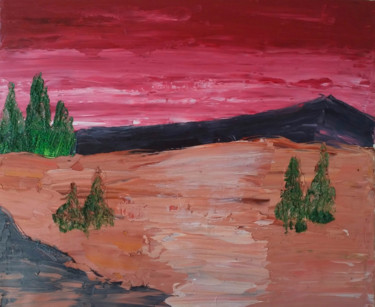 Pintura intitulada "la colline" por Sebastian Ponchaut (sterton), Obras de arte originais, Óleo
