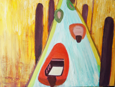 Peinture intitulée "gondoles" par Sebastian Ponchaut (sterton), Œuvre d'art originale