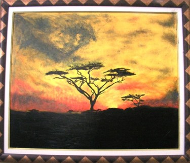 Peinture intitulée "couche de soleil2" par Sebastian Ponchaut (sterton), Œuvre d'art originale, Huile