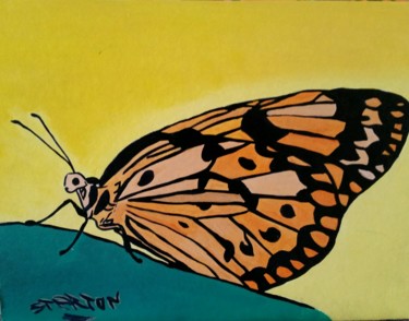 Painting titled "papillon" by Sebastian Ponchaut (sterton), Original Artwork