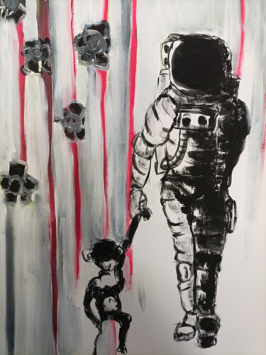 Malarstwo zatytułowany „Moon-walk” autorstwa Sebastian Rinkenburger, Oryginalna praca, Akryl