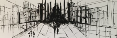 Pittura intitolato "Light City scape" da Sebastian Rinkenburger, Opera d'arte originale, Acrilico