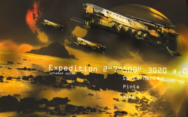Digitale Kunst mit dem Titel "Expedition" von Sebastian Rinkenburger, Original-Kunstwerk, Digitale Malerei
