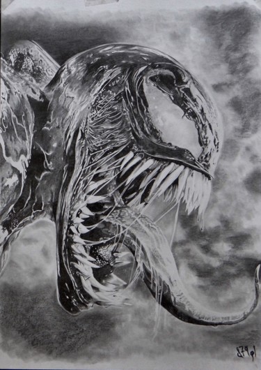 Drawing titled "Venom" by D79pl, Original Artwork, Pencil