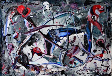 Malerei mit dem Titel "Peinture abstraite…" von Sebastian Stankiewicz, Original-Kunstwerk, Acryl