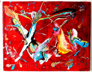 Картина под названием "Peinture abstraite…" - Sebastian Stankiewicz, Подлинное произведение искусства, Акрил