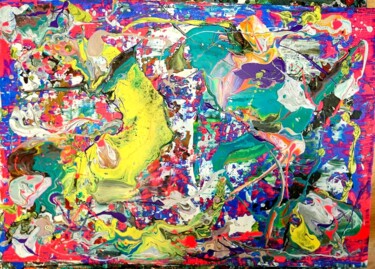 Painting titled "Peinture abstraite…" by Sebastian Stankiewicz, Original Artwork, Acrylic