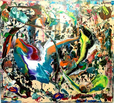 Malarstwo zatytułowany „Peinture abstraite…” autorstwa Sebastian Stankiewicz, Oryginalna praca, Akryl