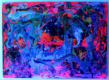 Pittura intitolato "UV Painting 100cmx8…" da Sebastian Stankiewicz, Opera d'arte originale, Acrilico