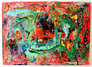 Painting titled "Peinture abstraite…" by Sebastian Stankiewicz, Original Artwork, Acrylic