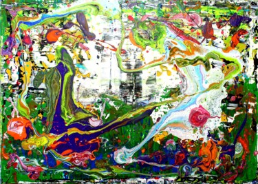 Malarstwo zatytułowany „Peinture abstrait U…” autorstwa Sebastian Stankiewicz, Oryginalna praca, Akryl