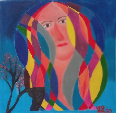 Painting titled "La Donna e le sue S…" by Sebastiana Grazia Leonardi, Original Artwork, Tapestry