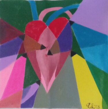 Peinture intitulée "Resistenza del Cuore" par Sebastiana Grazia Leonardi, Œuvre d'art originale, Acrylique