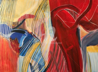 Malerei mit dem Titel "Kommunikation verän…" von Sebastian Olivier Burckhardt, Original-Kunstwerk, Acryl