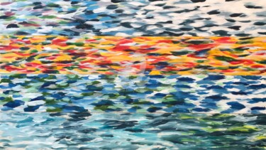 Painting titled "water and colour bu…" by Sebastian Olivier Burckhardt, Original Artwork, Acrylic