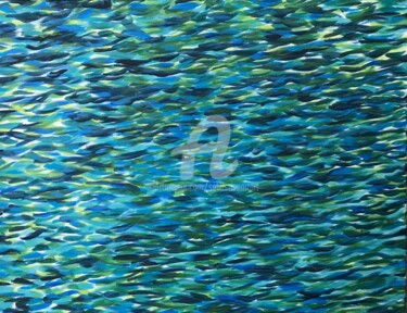 Картина под названием "Wasser brennt Coron…" - Sebastian Olivier Burckhardt, Подлинное произведение искусства, Акрил
