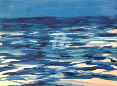 Malerei mit dem Titel "from Wave to Wave" von Sebastian Olivier Burckhardt, Original-Kunstwerk, Acryl