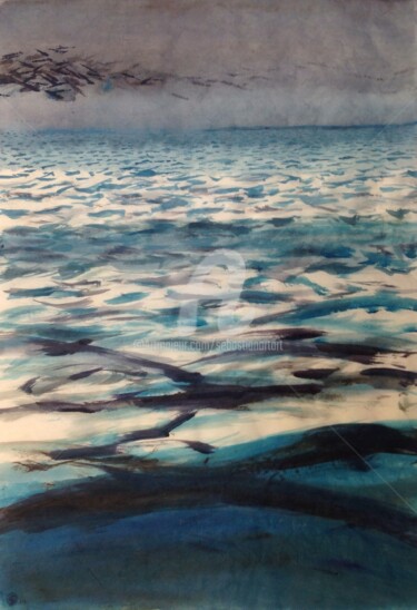 Painting titled "Sea Contrast" by Sebastian Olivier Burckhardt, Original Artwork