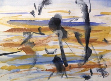 Malerei mit dem Titel "Une Dance Vers L'Ho…" von Sebastian Olivier Burckhardt, Original-Kunstwerk, Aquarell