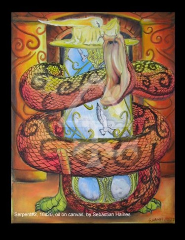 Painting titled "Serpent2" by Sebastian Haines, Original Artwork