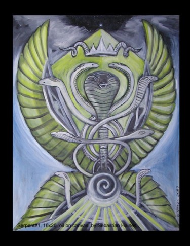 Painting titled "Serpent1" by Sebastian Haines, Original Artwork