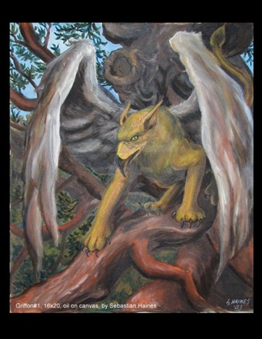 Painting titled "Griffon" by Sebastian Haines, Original Artwork