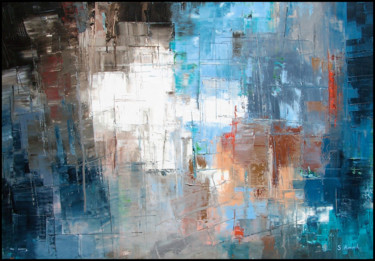 Pintura titulada "REFLETS SUR L’EAU" por Sébastien Amieil, Obra de arte original, Oleo