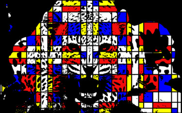 Arts numériques intitulée "L attaque du jaguar" par Mose, Œuvre d'art originale, Photo montage