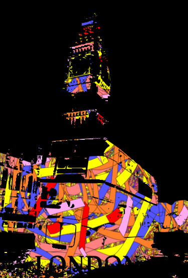 Digital Arts με τίτλο "London color" από Mose, Αυθεντικά έργα τέχνης, 2D ψηφιακή εργασία