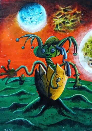 Malarstwo zatytułowany „Eclosion Intergalac…” autorstwa Mose, Oryginalna praca, Akryl