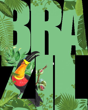Digital Arts titled "Brazil" by Mose, Original Artwork, Digital Collage