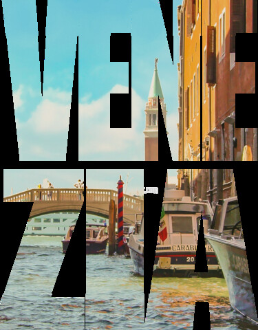 Digitale Kunst mit dem Titel "Venezia" von Mose, Original-Kunstwerk, Digitale Collage