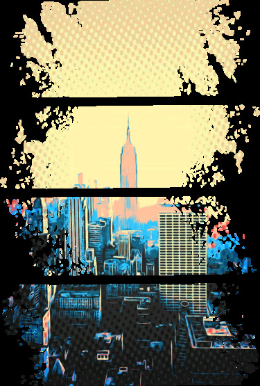 Artes digitais intitulada "New York pop" por Mose, Obras de arte originais, colagem digital
