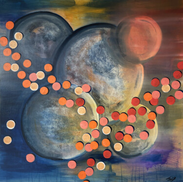 Картина под названием "SPACE INVADERS" - Sébastien Flachs, Подлинное произведение искусства, Акрил Установлен на Деревянная…
