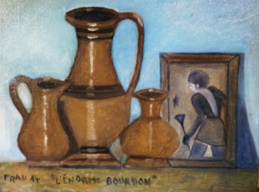 Peinture intitulée "L'énorme bourdon" par Sébastien Frau, Œuvre d'art originale, Huile