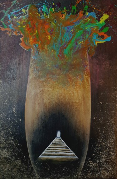 Painting titled "Baobab Spirit" by Sebastien Josie, Original Artwork, Acrylic