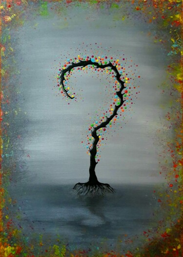 Painting titled "why" by Sebastien Josie, Original Artwork, Acrylic