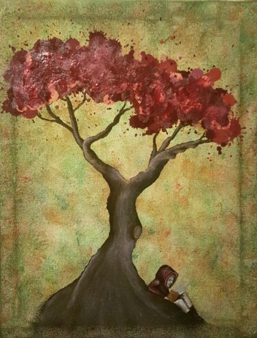 Pintura titulada "Bloody Tree.jpg" por Sebastien Josie, Obra de arte original, Acrílico