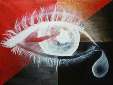 Painting titled "Negatif'Eye.jpg" by Sebastien Josie, Original Artwork, Acrylic