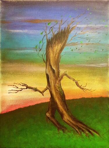 Painting titled "Les Treenities - Es…" by Sebastien Josie, Original Artwork, Acrylic