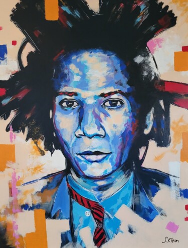 Peinture intitulée "Basquiat #1" par Sébastien Klein, Œuvre d'art originale, Acrylique Monté sur Châssis en bois