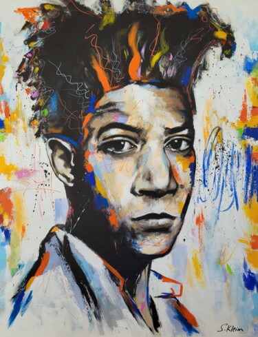 Painting titled "Basquiat #2" by Sébastien Klein, Original Artwork, Acrylic